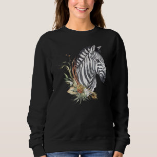 Sweatshirt Zèbre d'Afrique I Plaines Zèbre I Fleur sauvage