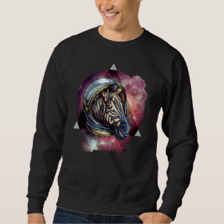 Sweatshirt Zèbre Dans L'Espace Pour Maman Papa Et Enfants