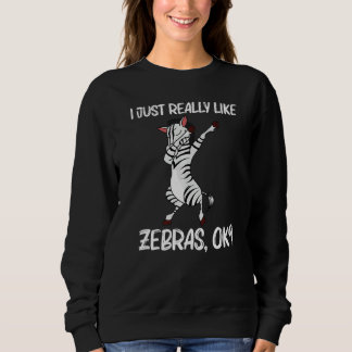 Sweatshirt Zèbre Pour Hommes Femmes Africain Zoo Animal