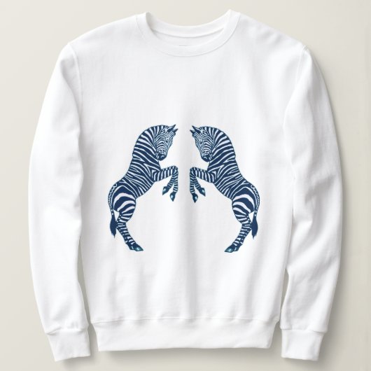 Sweatshirt Zèbres bleus (Design devant)