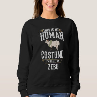 Sweatshirt Zebu Cow Brahman Bull Cattle Mini