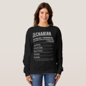 Sweatshirt Zechariah Taille du service Nutrition Étiquette Ca (Devant entier)