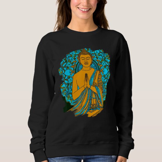 Sweatshirt Zen Buddha Mandala Spiritual Asian Style Meditatio (Devant)