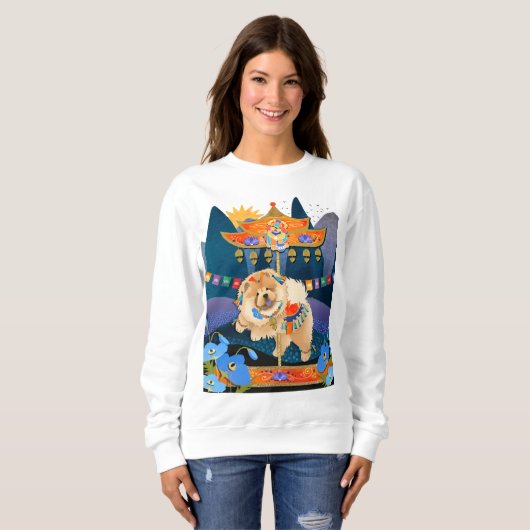 Sweatshirt ZEN CARNIVAL Chow -chemises blanches ou noires (Devant entier)