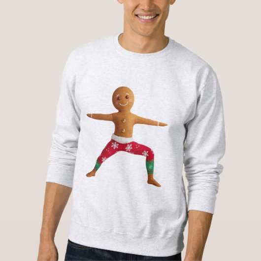Sweatshirt Zen Gingerbread – Yoga Warrior Cookie Christmas Te (Devant)