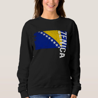 Sweatshirt Zenica Bosnia Flag For Bosnian Men Women Kids 1