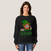 Sweatshirt Zéro Chance Donnée Fête de la Saint-Patrick St Pa (Devant entier)