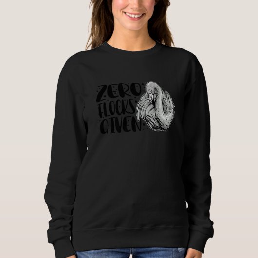 Sweatshirt Zero Flocks Given  Animal  Flamingo For Men Women  (Devant)