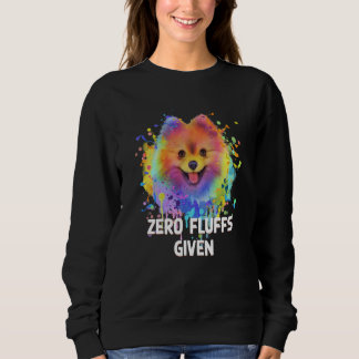 Sweatshirt Zéro Peluches Données Pomeranian Pom Pom Humour Ch