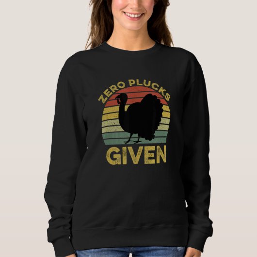 Sweatshirt Zéro Plucks Donné Thanksgiving Turquie (Devant)