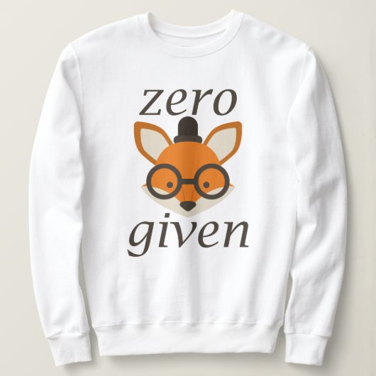 Sweatshirt Zéro renard donné (Design devant)