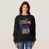 Sweatshirt Zéro troupeaux donnés Sarcasme Flamant rose (Devant entier)