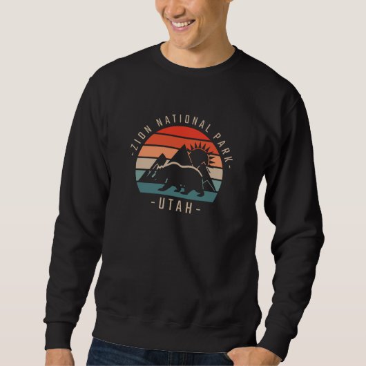Sweatshirt Zion National Park Retro (Devant)
