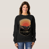 Sweatshirt Zion National Park Retro Vintage (Devant entier)