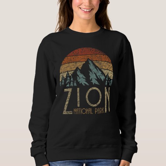 Sweatshirt Zion Utah Beehive State National Parks Mighty 5 Re (Devant)