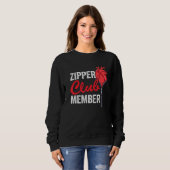 Sweatshirt Zipper Club Membre Bypass Open Heart Surgery Recov (Devant entier)