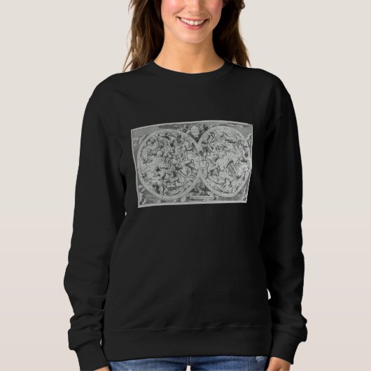 Sweatshirt Zodiac Astronomy Constellation Vintage Map Illustr (Devant)