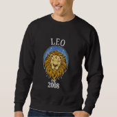 Sweatshirt Zodiac Leo Né en 2008 (Devant)