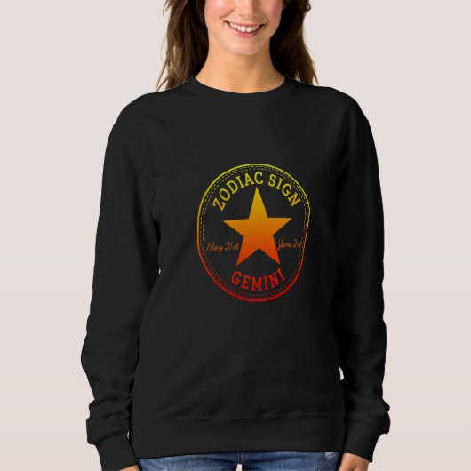 Sweatshirt ZODIAC SIGN GEMINI born in May & June Astrology Ho (Devant)