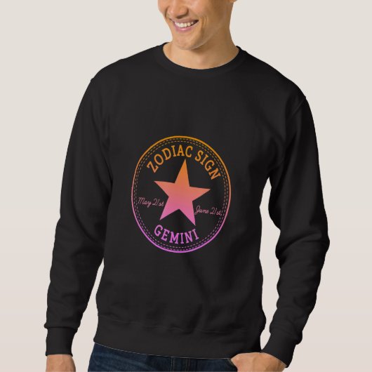 Sweatshirt ZODIAC SIGN GEMINI born in May & June Astrology Ho (Devant)