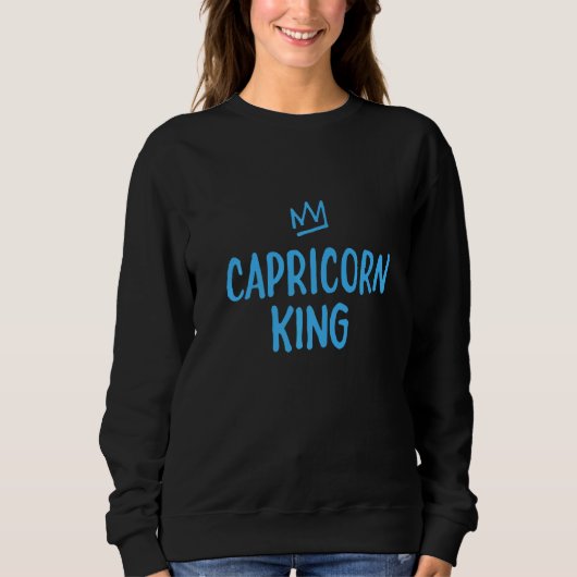 Sweatshirt Zodiac Star Sign Astrology Horoscope King Caprico (Devant)