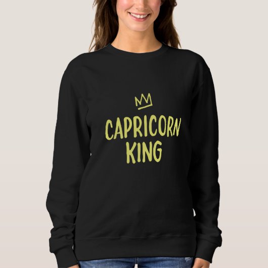 Sweatshirt Zodiac Star Sign Astrology Horoscope  King Caprico (Devant)