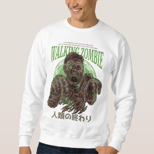 Sweatshirt Zombie à pied / Apocalypse Zombie effra (Devant)