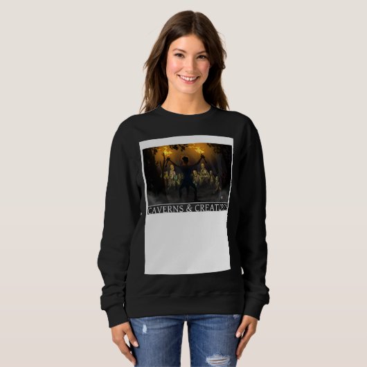 Sweatshirt Zombie Attack Caverns & Creatures (Devant entier)
