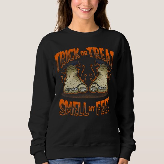 Sweatshirt Zombie Halloween Trick Ou Traiter Mignonne (Devant)