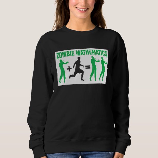 Sweatshirt Zombie Mathématiques Halloween Partie Trump Ou Tre (Devant)