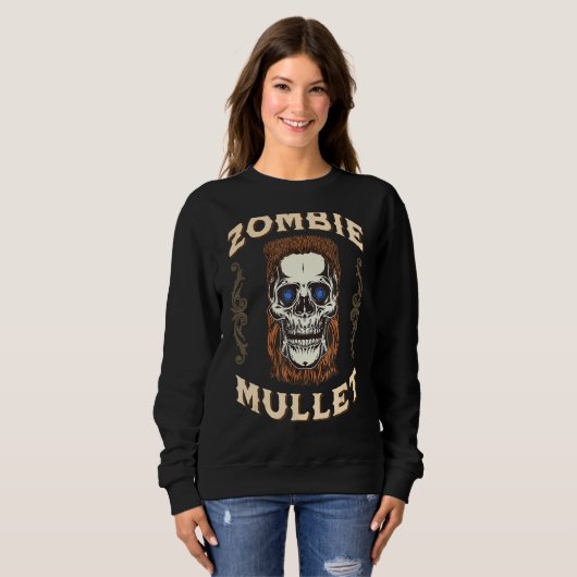 Sweatshirt Zombie Mullet Business Dans La Partie Avant Dans L (Devant entier)