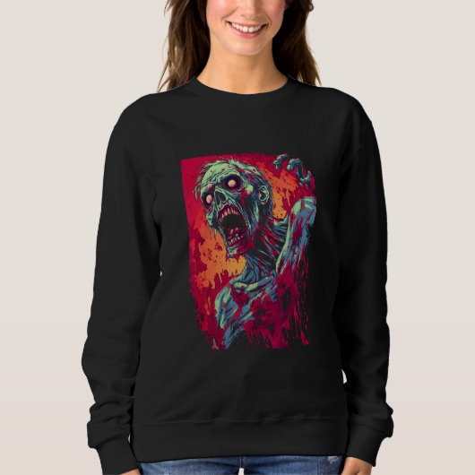 Sweatshirt Zombie par Haunted Horror Halloween 2 (Devant)