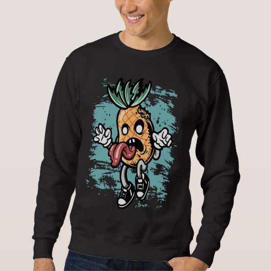 Sweatshirt Zombie Pineapple Graphic Zombie Halloween Costume (Devant)