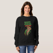 Sweatshirt Zombie   Pizza  Undead Eats Pizza  Horror   (Devant entier)