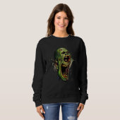 Sweatshirt Zombie  Singing Microphone Metal Rock Music Horror (Devant entier)