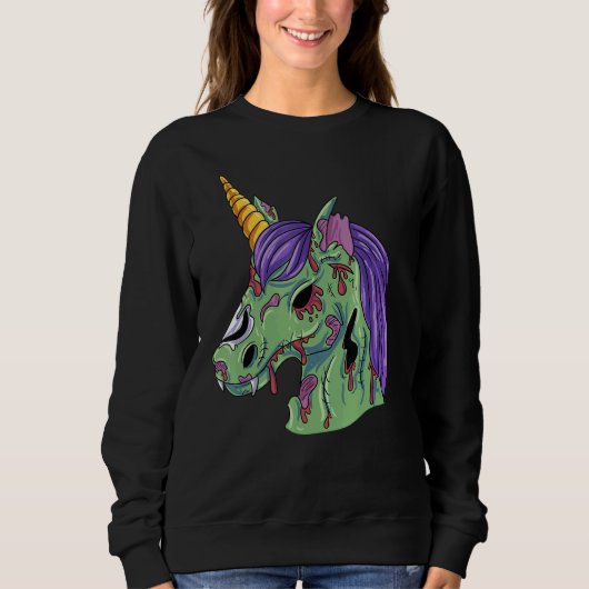 Sweatshirt Zombie Unicorn Déplaisant Halloween Zombiecorn (Devant)