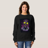 Sweatshirt Zombie Wearing Sunglasses Premium (Devant entier)