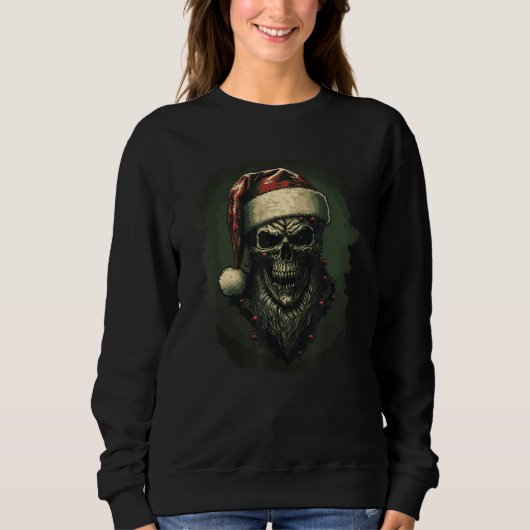 Sweatshirt Zombie with Santa Hat (Devant)