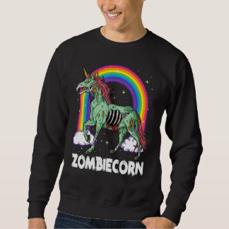 Sweatshirt Zombiecorn Zombie Unicorn Halloween Women Girls Ra