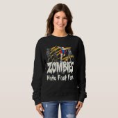 Sweatshirt Zombies Hate Fast Food I Halloween Running (Devant entier)