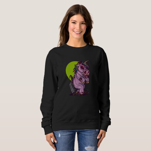 Sweatshirt Zombieunicorne (Devant entier)