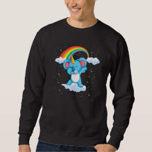 Sweatshirt Zoo Amoureux des animaux Rainbow Koalacorn Unicorn