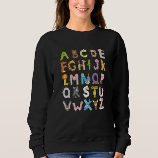 Sweatshirt Zoo Animal Alphabe ABCs Learning For Boys Girls Ki