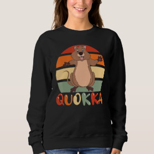 Sweatshirt Zoo Animal Australie Faune Aussie Retro Quokka