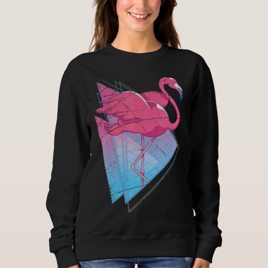 Sweatshirt Zoo Animal Oiseau tropical 80s Vaporwave Aesthétiq (Devant)