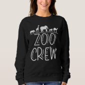 Sweatshirt Zoo de l'équipage Zoo fête d'anniversaire animal d (Devant)