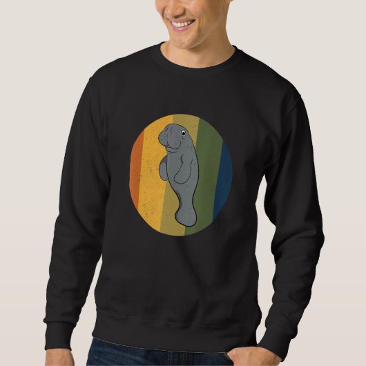 Sweatshirt Zookeeper Retro Manatee Sea Cow Vintage Manatees (Devant)