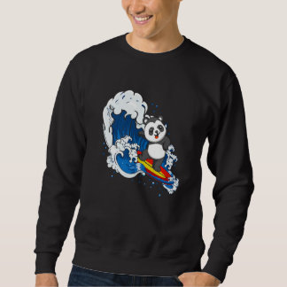 Sweatshirt Zookeeping Surfing Wildlife Animal Panda Bear Surf