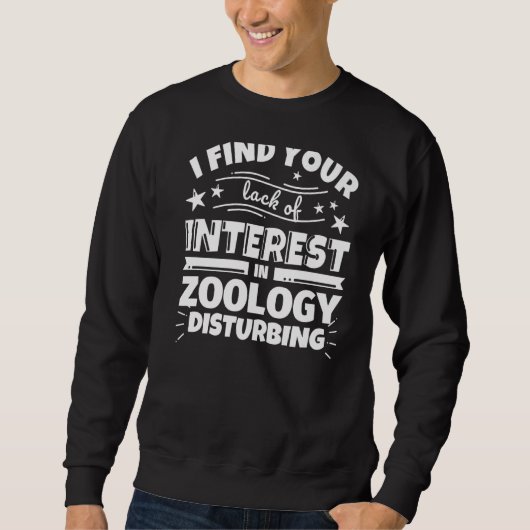 Sweatshirt Zoologie Manque d'Intérêt (Devant)