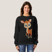 Sweatshirt Zuckersüßer Baby Rehkitz (Devant entier)